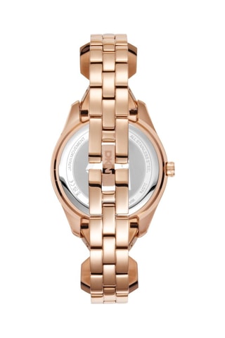 Reloj de cuarzo de acero - Rosa dorado