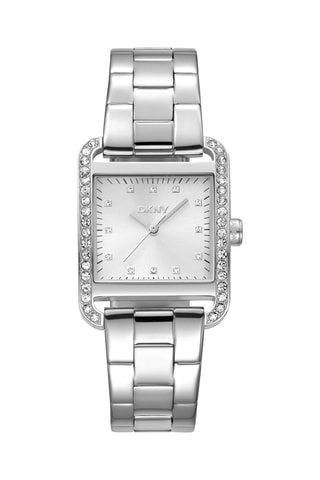 Reloj de cuarzo de acero Iconic - Plateado y blanco