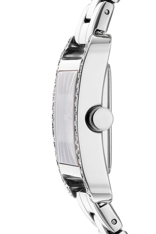 Reloj de cuarzo de acero Iconic - Plateado y blanco