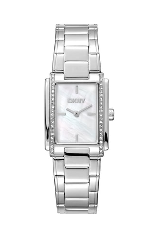 Reloj de cuarzo de acero - Plateado y blanco