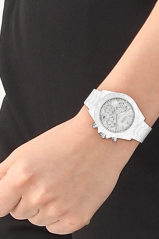 Reloj de cuarzo de cerámica - Taquímetro y cronógrafo - Blanco