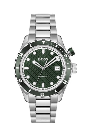 Reloj automático de acero - Plateado y verde