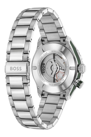 Reloj automático de acero - Plateado y verde