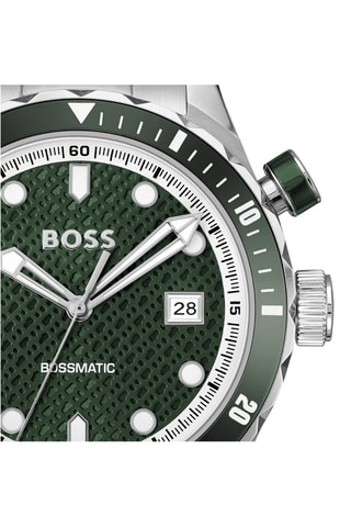 Reloj automático de acero - Plateado y verde
