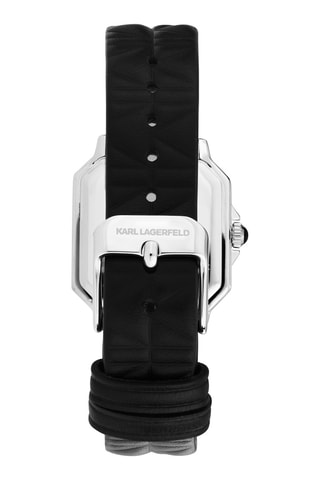 Reloj de cuarzo de piel - Negro