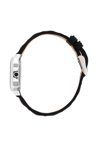 Reloj de cuarzo de piel - Negro