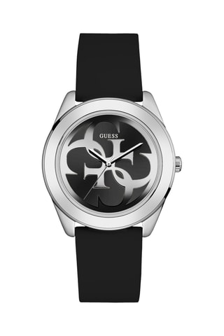 Reloj de cuarzo de piel - Negro y plateado