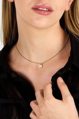 Collar - Dorado y blanco