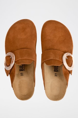 Socas de couro Camel