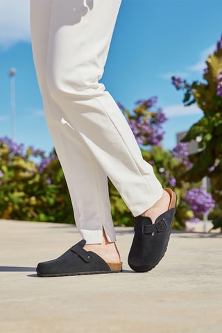 Socas de nobuck Rosso Preto