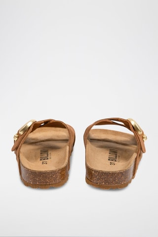 Mules em nobuck Camel