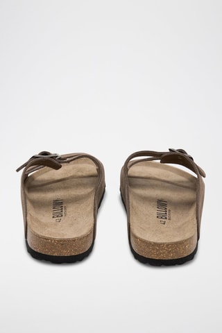 Mules em couro - Castanho
