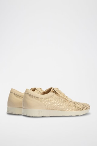 Sapatilhas em couro - Dourado - Dourado
