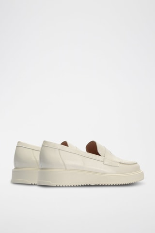 Mocassins em couro envernizado - Branco - Branco
