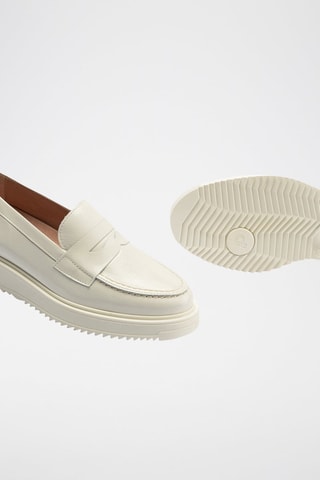 Mocassins em couro envernizado - Branco - Branco