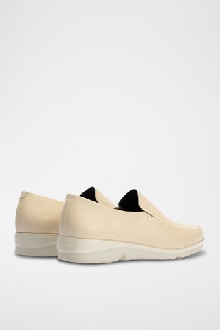 Mocassins em couro - Bege