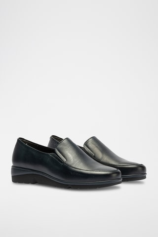 Mocassins em couro - Bege