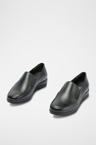 Mocassins em couro - Bege