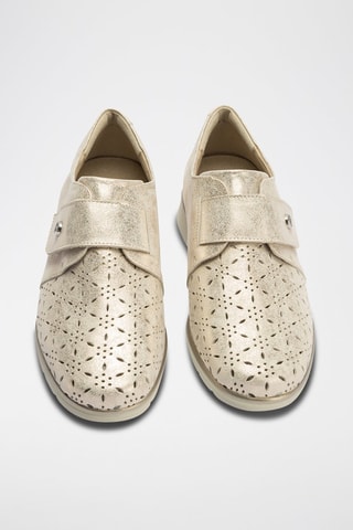 Sapatilhas em couro - Dourado - Dourado