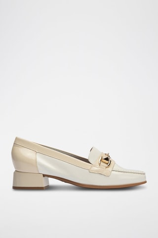 Mocassins em couro envernizado - Branco - Branco