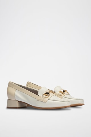Mocassins em couro envernizado - Branco - Branco