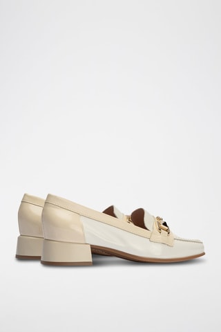 Mocassins em couro envernizado - Branco - Branco