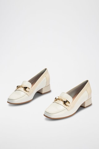 Mocassins em couro envernizado - Branco - Branco
