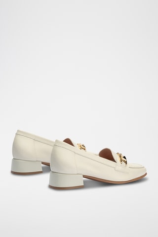 Mocassins em couro nappa - Bege - Branco