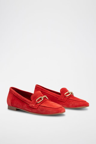 Mocassins de nobuck - Vermelho - Vermelho