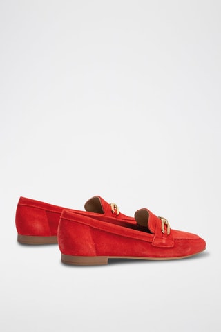 Mocassins de nobuck - Vermelho - Vermelho