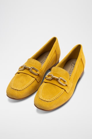 Mocassins de nobuck - Vermelho - Amarelo