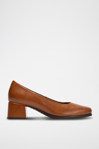 Sapatos de salto em couro - Bege