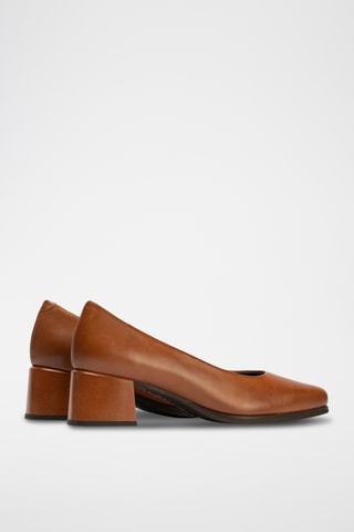 Sapatos de salto em couro - Bege
