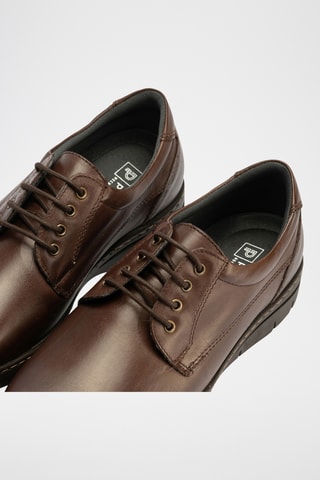 Derbies em couro - Castanho