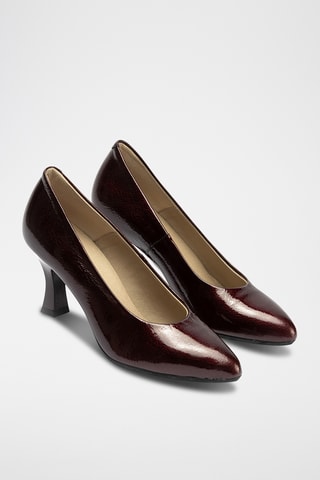 Sapatos de salto em couro envernizado - Preto