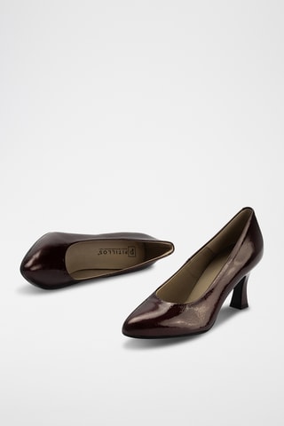Sapatos de salto em couro envernizado - Preto