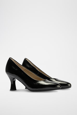 Sapatos de salto em couro envernizado - Preto