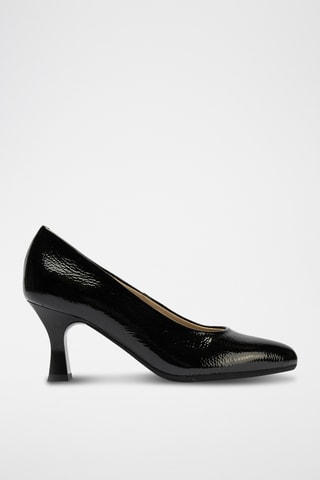 Sapatos de salto em couro envernizado - Preto