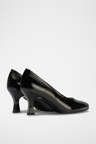 Sapatos de salto em couro envernizado - Preto
