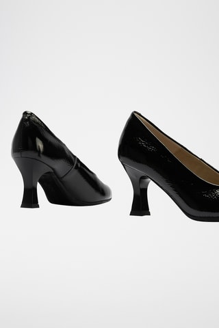 Sapatos de salto em couro envernizado - Preto