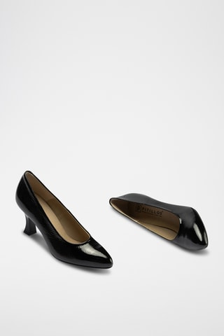 Sapatos de salto em couro envernizado - Preto