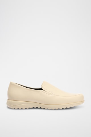 Mocassins em couro - Bege