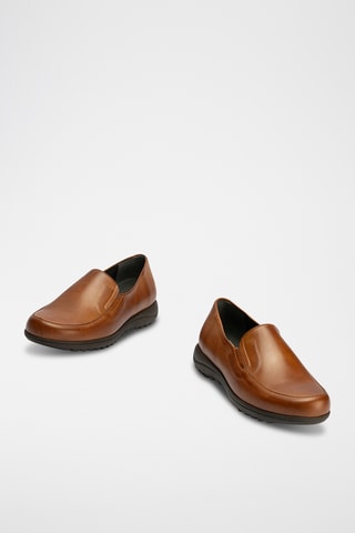 Mocassins em couro - Bege
