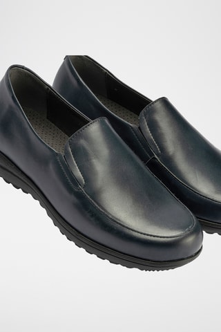 Mocassins em couro - Bege