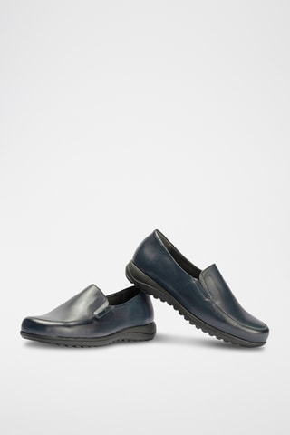 Mocassins em couro - Bege