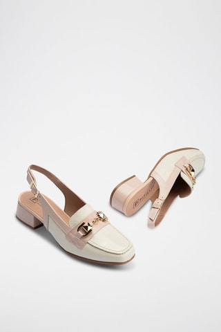 Sapatos de salto em couro envernizado - Branco - Branco