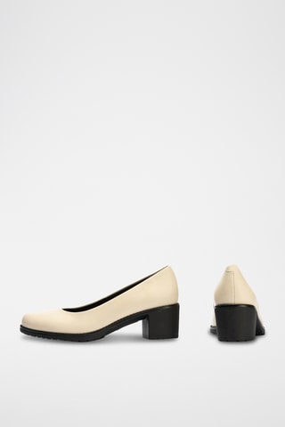 Sapatos de salto em couro - Bege