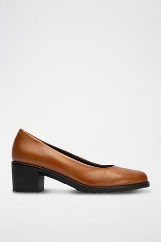 Sapatos de salto em couro - Bege