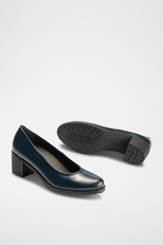 Sapatos de salto em couro - Bege