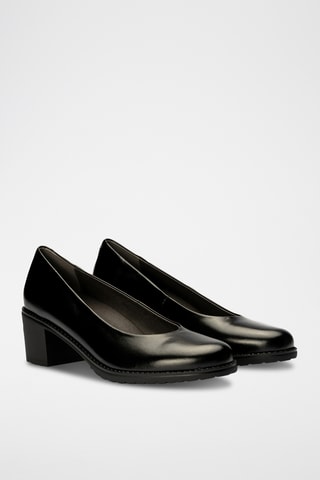 Sapatos de salto em couro - Preto
